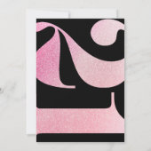 Roze 21e verjaardag van de introductie van Glitter Kaart (Achterkant)