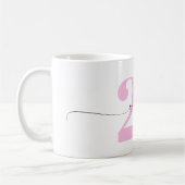 Roze 21e verjaardagscadeau koffiemok (Links)