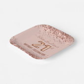 Roze 21ste verjaardag Bord van glitter (Gebogen)