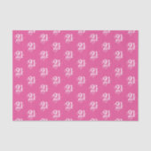 Roze 21ste verjaardag Fancy Font Tissue Paper Tissuepapier (Voorkant)