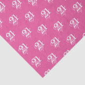 Roze 21ste verjaardag Fancy Font Tissue Paper Tissuepapier (Detail)