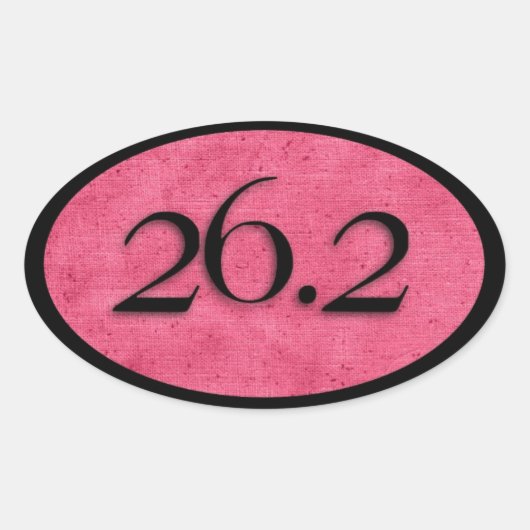 Roze 26.2 marathon sticker van Vetro (Voorkant)