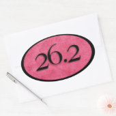 Roze 26.2 marathon sticker van Vetro (Envelop)