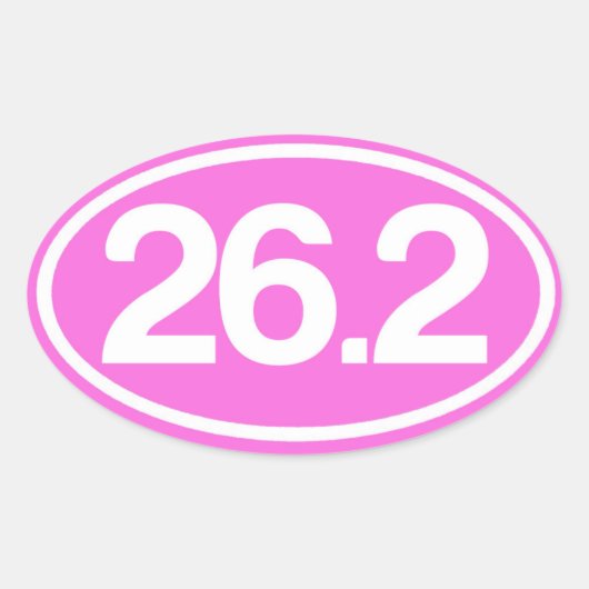 Roze 26,2 Sticker (volledige marathon Sticker) (Voorkant)