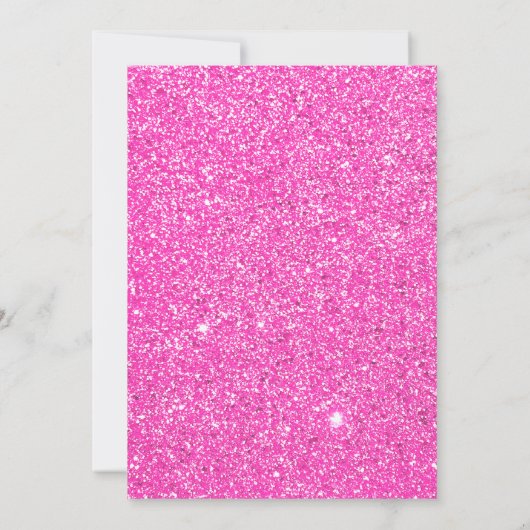 Roze 29ste verjaardag uitnodigingen Glitter Girl (Achterkant)