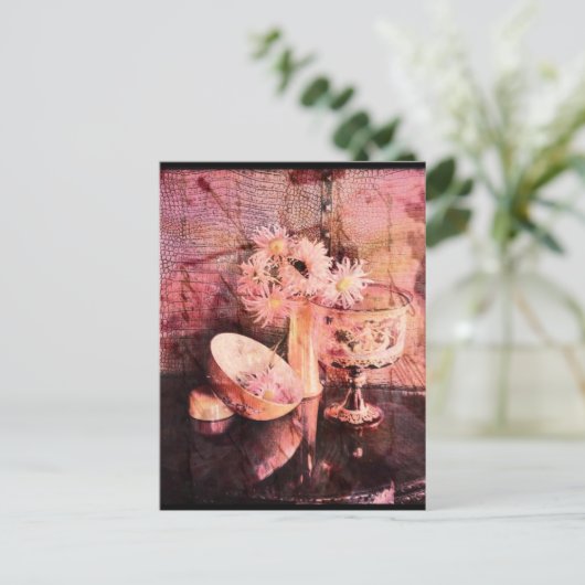 Roze 2 briefkaart (Staand voorkant)