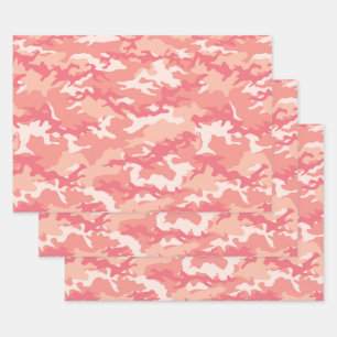 Roze 2 Camo Camouflage Inpakpapier Vel