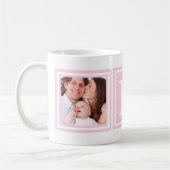 Roze 2 Foto's met groot monogram Koffiemok (Links)