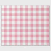 Roze 2 inch gingham check cadeaupapier (Vlak)
