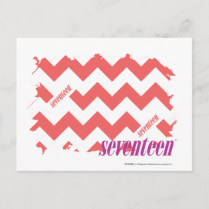 Roze 2 van de zigzag briefkaart