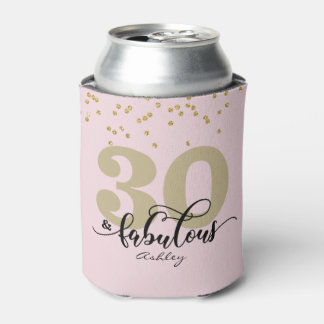 Roze 30 en Fabulous Birthday Koelbox Blikjeskoeler