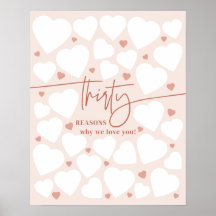 Roze 30 redenen waarom we van je houden Harten Ver