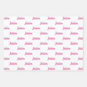 ROZE 30e Happy Birthday Custom Name Inpakpapier Vel (Voorkant 2)