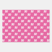 ROZE 30e Verjaardag Aangepaste Naam Inpakpapier Vel (Voorkant)