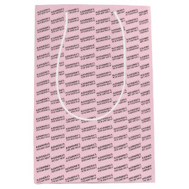 Roze 30e Verjaardag Persoonlijke Naam Medium Cadeauzakje