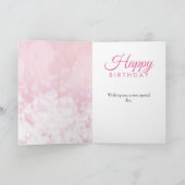 Roze 30th Birthday Glitter Balloon Kaart (Binnen)