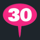 Roze 30th Birthday party cake topper picks<br><div class="desc">Roze 30th Birthday party cake topper picks. Geef kleur en aantal uit. Fun Birthday en verjaardagsfeestartikelen. Geschikt voor mannen en vrouwen. Roze voorbeeld met moderne typografie. Goedaardige decoraties voor koekjes en cupcakes.</div>