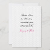 roze 3 aces vegas bruiloft Dank u kaarten (Achterkant)