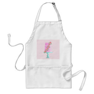 Roze 3 lagen cake standaard schort