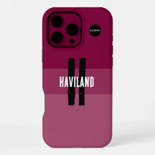 Roze 3-tone gepersonaliseerde telefoonhoes HAMbWG iPhone 16 Pro Max Hoesje