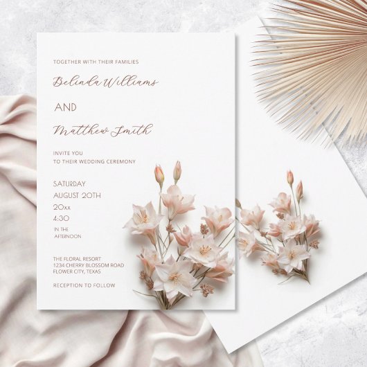 Roze 3D Bloemen Kaart
