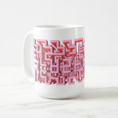 Roze 3D doolhof Mok (Voorkant links)