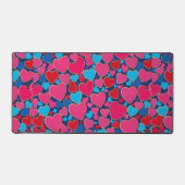 Roze 3D harten Bureaumat (Voorkant)