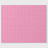 Roze 3D Hearts Valentijnsdag Cadeaupapier (Vlak)