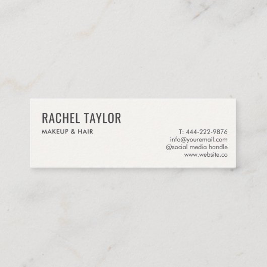 Roze 3D Hot Make-up Visitekaartje (Achterkant)