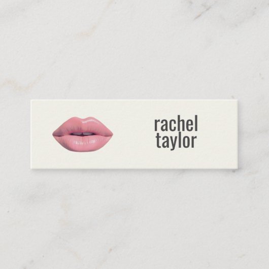 Roze 3D Hot Make-up Visitekaartje (Voorkant)