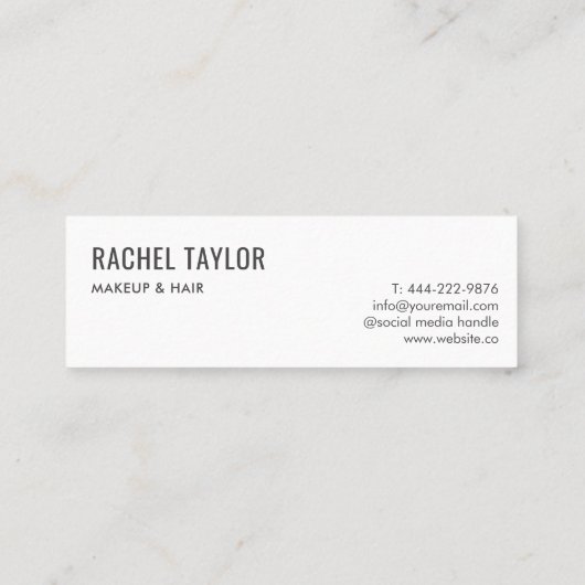 Roze 3D Hot Make-up Visitekaartje (Achterkant)