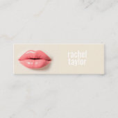 Roze 3D Lips Modern Professional Mini Visitekaartje (Voorkant)