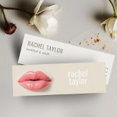 Roze 3D Lips Modern Professional Mini Visitekaartje