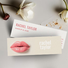 Roze 3D Lips Modern Professional Mini Visitekaartje