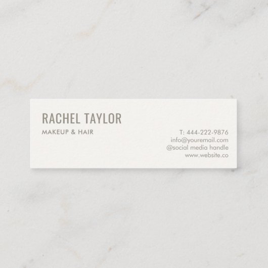 Roze 3D Lips Modern Professional Mini Visitekaartje (Achterkant)