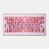Roze 3D Maze Desk Mat (Voorkant)