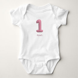 ROZE 3D Nummer 1 - Baby Body 1 Maand Romper