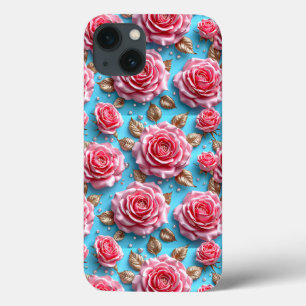 Roze 3d rozen Case-Mate iPhone case