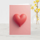 Roze 3D Valentijnkaart Kaart (Gele Bloem)