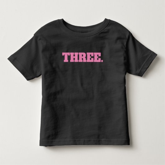 Roze 3e verjaardag Toddler T-shirt (Voorkant)