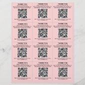 Roze 3x4 Kleine vierkante Steekproef Tussenvoegsel (Achterkant)