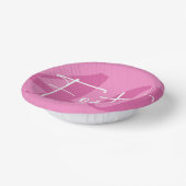 Roze 40ste veertigste verjaardagsfeestje papieren kommen (Gebogen)