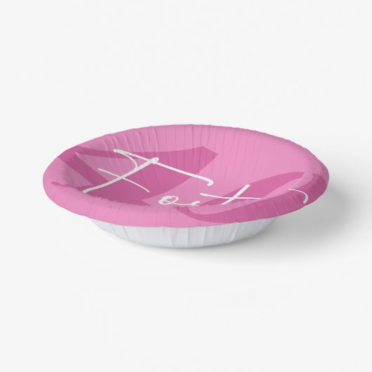 Roze 40ste veertigste verjaardagsfeestje papieren kommen (Gebogen)