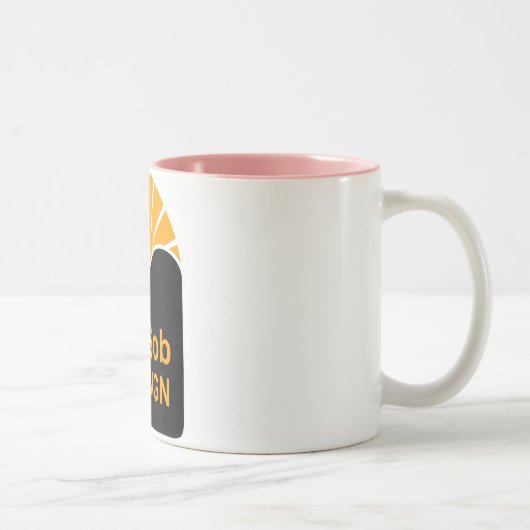 Roze 450ml tweekleurige mok (Rechts)