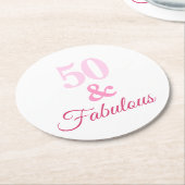 Roze 50 en Fabulaire Onderzetters (Gebogen)