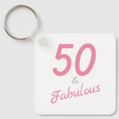 Roze 50 en Fabulaire Sleutelhanger (Voorkant)