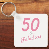 Roze 50 en Fabulaire Sleutelhanger (Voorkant)