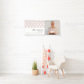 Roze 50 en Fabulous Art Deco 50e verjaardag Spandoek (Insitu)