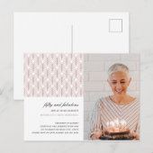 Roze 50 en Fabulous Art Deco Foto 50e verjaardag Briefkaart (Voorkant / Achterkant)