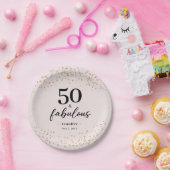 Roze 50 en Fabulous Birthday Party Papieren Bordje